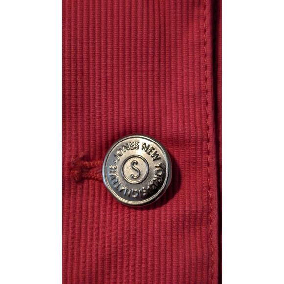 Jones New York Signature Pink/Salmon Cotton Stretch Button Up Jacket Womens Sz L - Picture 9 of 15